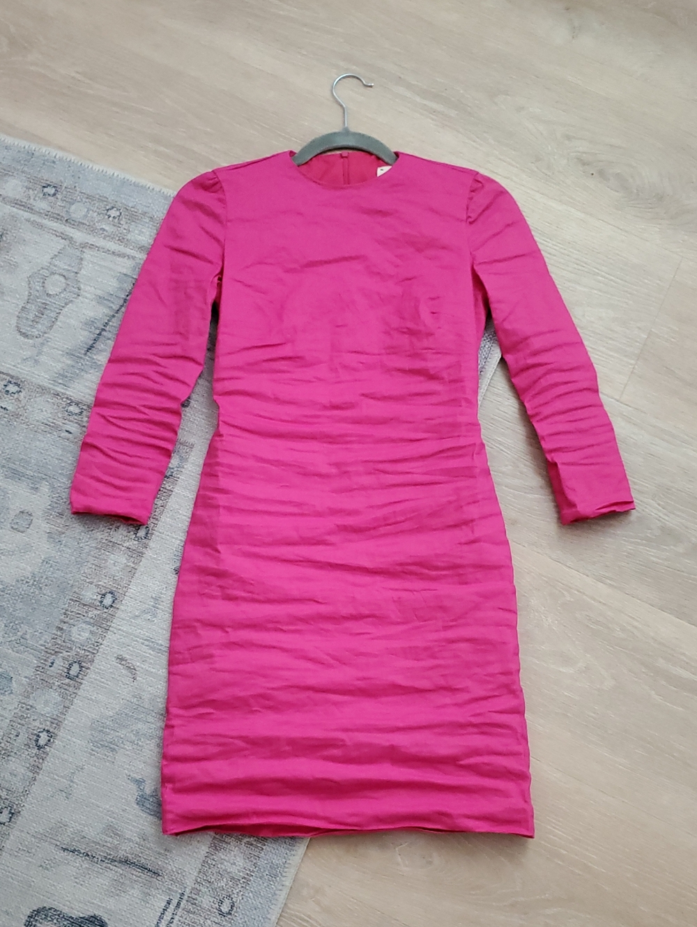 Nicole Miller Pink Fuchsia 3/4 Sleeve Lined Sheath Dress sz0
